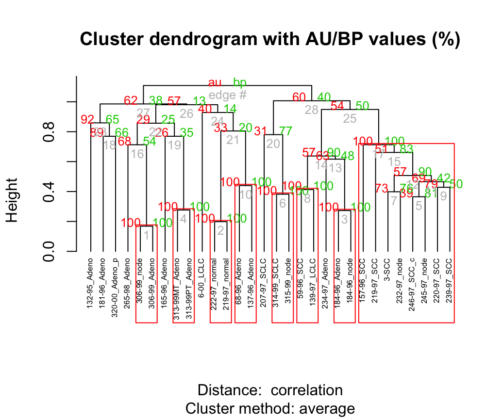 Computing P-value for Hierarchical Clustering