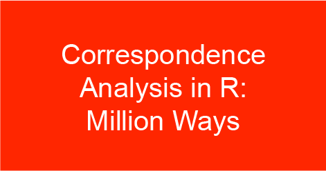Correspondence Analysis in R: Million Ways
