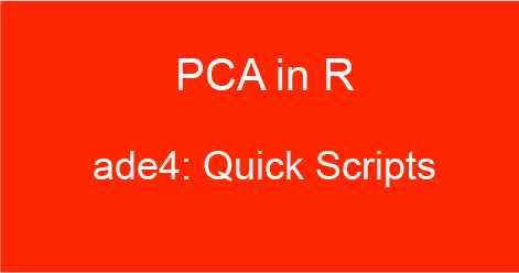 PCA in R Using Ade4: Quick Scripts